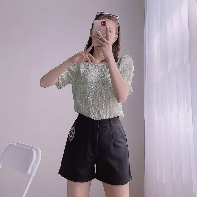 Quần đùi nữ dây kéoVẢI ĐẸP SANG CHẢNH Quần đùi nữ thời trang [mẫu 03]