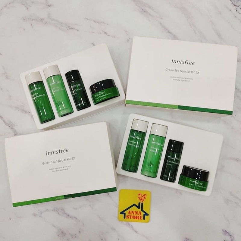 Bộ dưỡng da Innisfree Trà xanh Green Tea Specia set (4 sp)