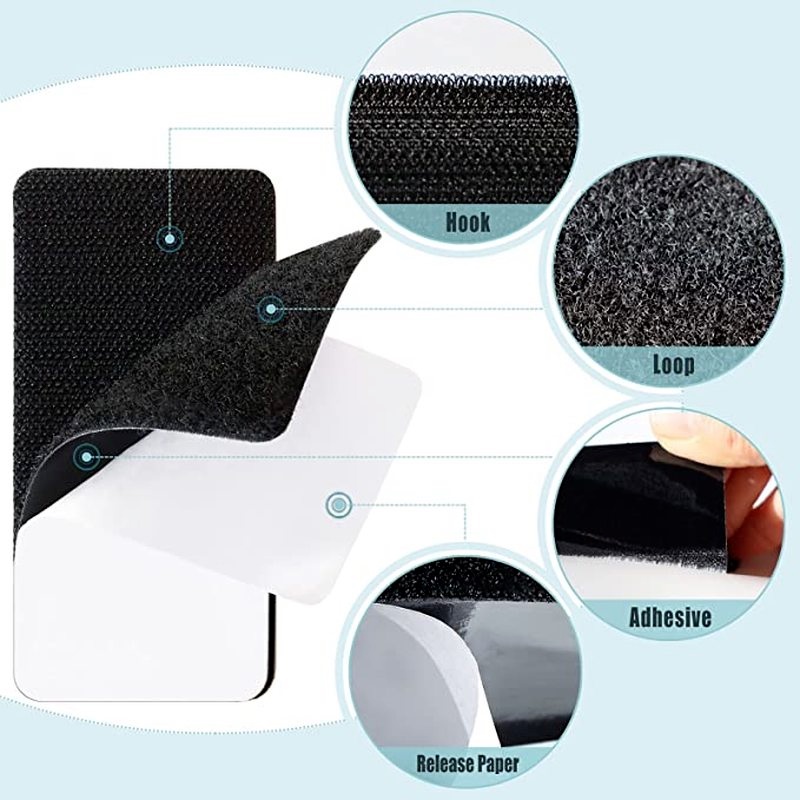 Set 5 Cặp Miếng Dán Cố Định Thảm Lót Ghế Sofa Hai Mặt Tự Dính Mạnh Chống Trượt Chống Mòn Có Thể Giặt Sạch