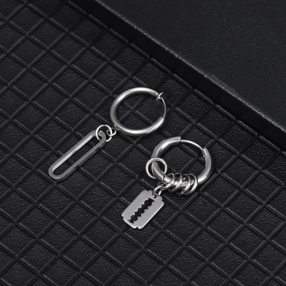 Khuyên Tai Dạng Kẹp Hình Ovan Không Xỏ Khuyên Thời Trang Phong Cách Punk