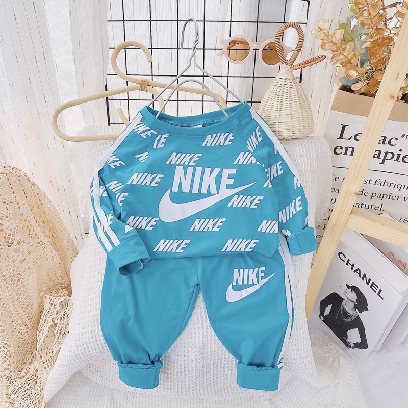 Bộ Cottton Dài Tay Bé Trai/Bé Gái❤️Bộ Thể Thao Chất cotton có giãn 4 chiều siêu mềm mịn cho bé❤️ Bộ in tên thương hiệu