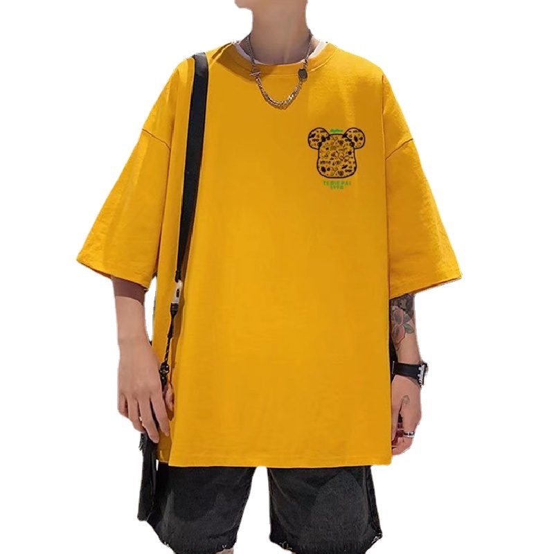 Áo Thun Dáng Rộng In Chữ Phong Cách Hip Hop Đường Phố Hàn Quốc Thời Trang Mùa Hè Cho Nam Và Nữ M-8XL