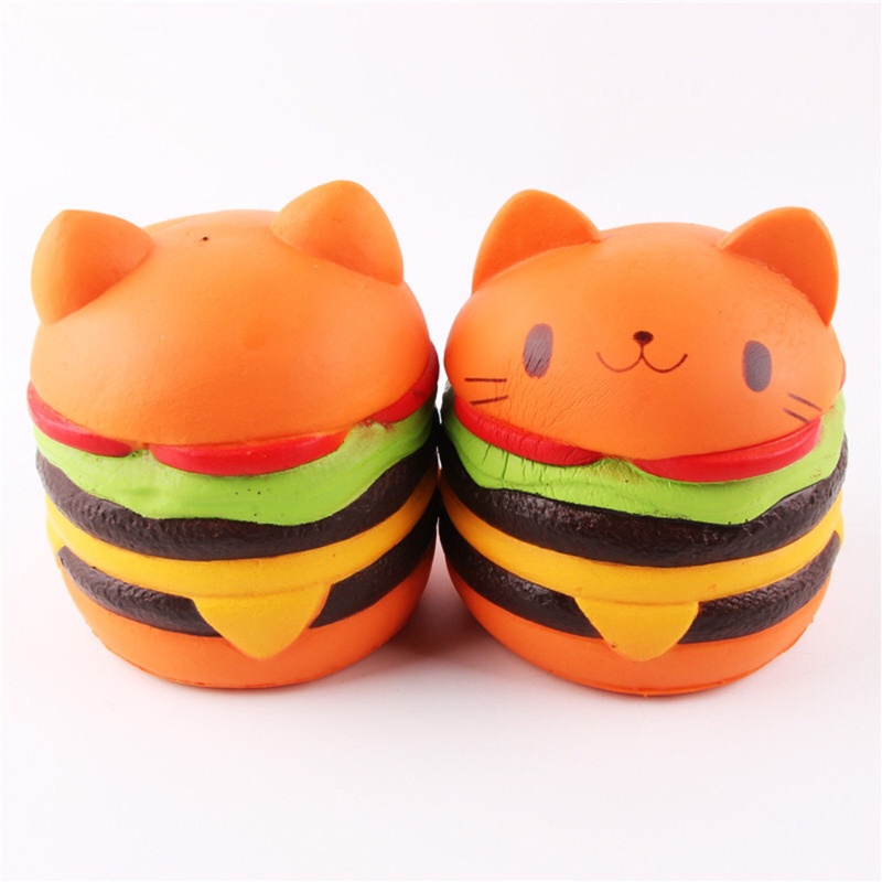 Đồ Chơi Xốp Squishy Giảm Stress Hình Bánh Hamburger 3.5 Inch Cho Bé