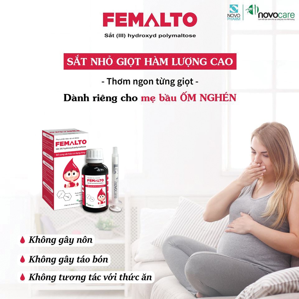 [FREESHIP XTRA] - Femalto Drops - Bổ Sung Sắt Cho Trẻ Ăn Dặm Biếng Ăn, Phụ Nữ Có Thai Và Cho Con Bú, Không Gây