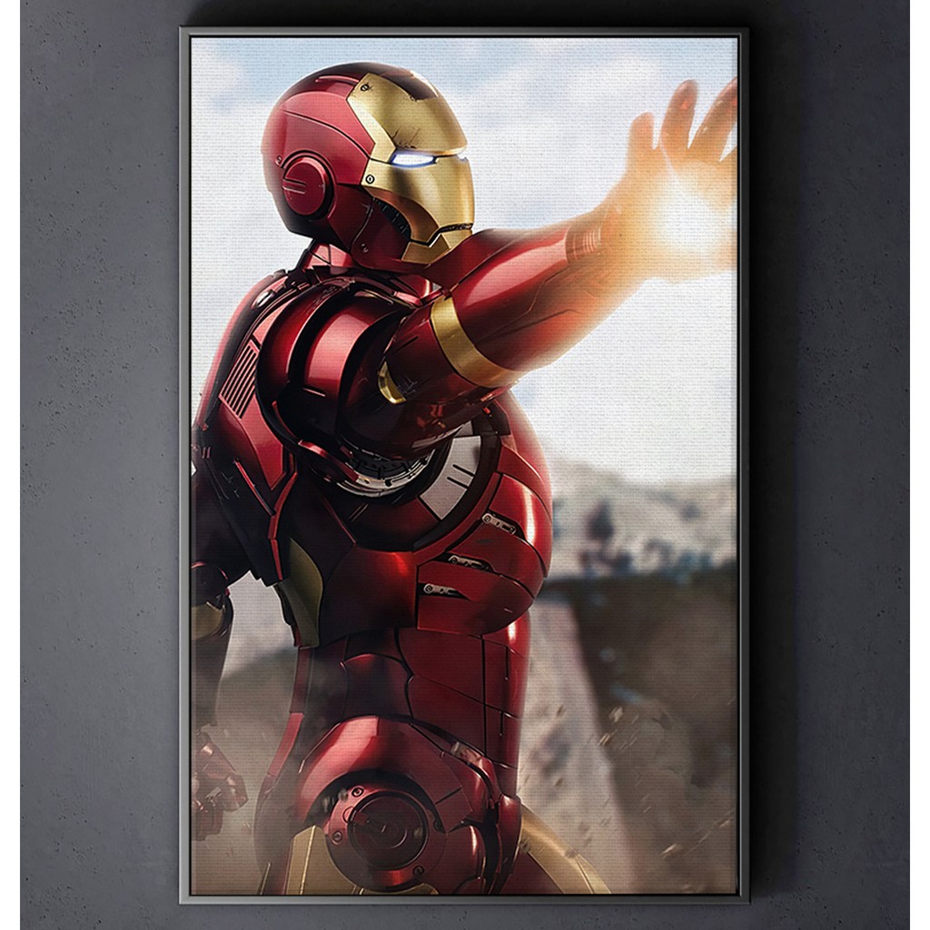 TRANH CANVAS SIÊU ANH HÙNG MARVEL treo tường in theo yêu cầu - người sắt IRON MAN 14