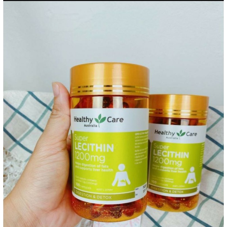 Mầm đậu nành Úc Healthy Care Super lecithin 1200mg - 100 viên