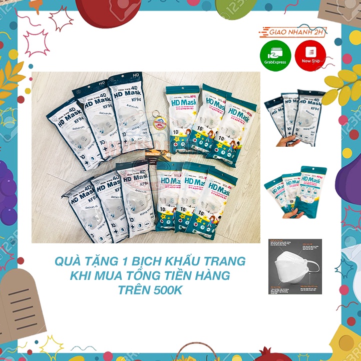 [QUÀ TẶNG] KHẨU TRANG CAO CẤP 4D HD MASK - CÔNG NGHỆ HÀN QUỐC KF94