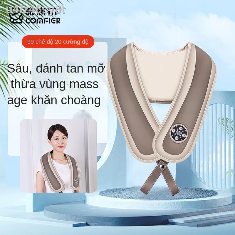 ⊕ ( rẻ mà chất lượng)⊙☑COMFIER máy mát xa cột sống cổ khăn choàng vai và đánh văn phòng eo lưng