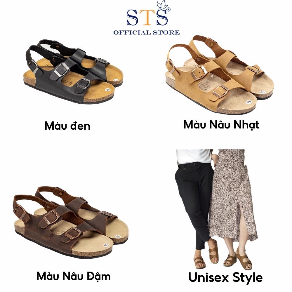 Giày Sandal quai ngang Birken đi biển quai hậu đế trấuhàng cao cấp xuất khẩu ST02