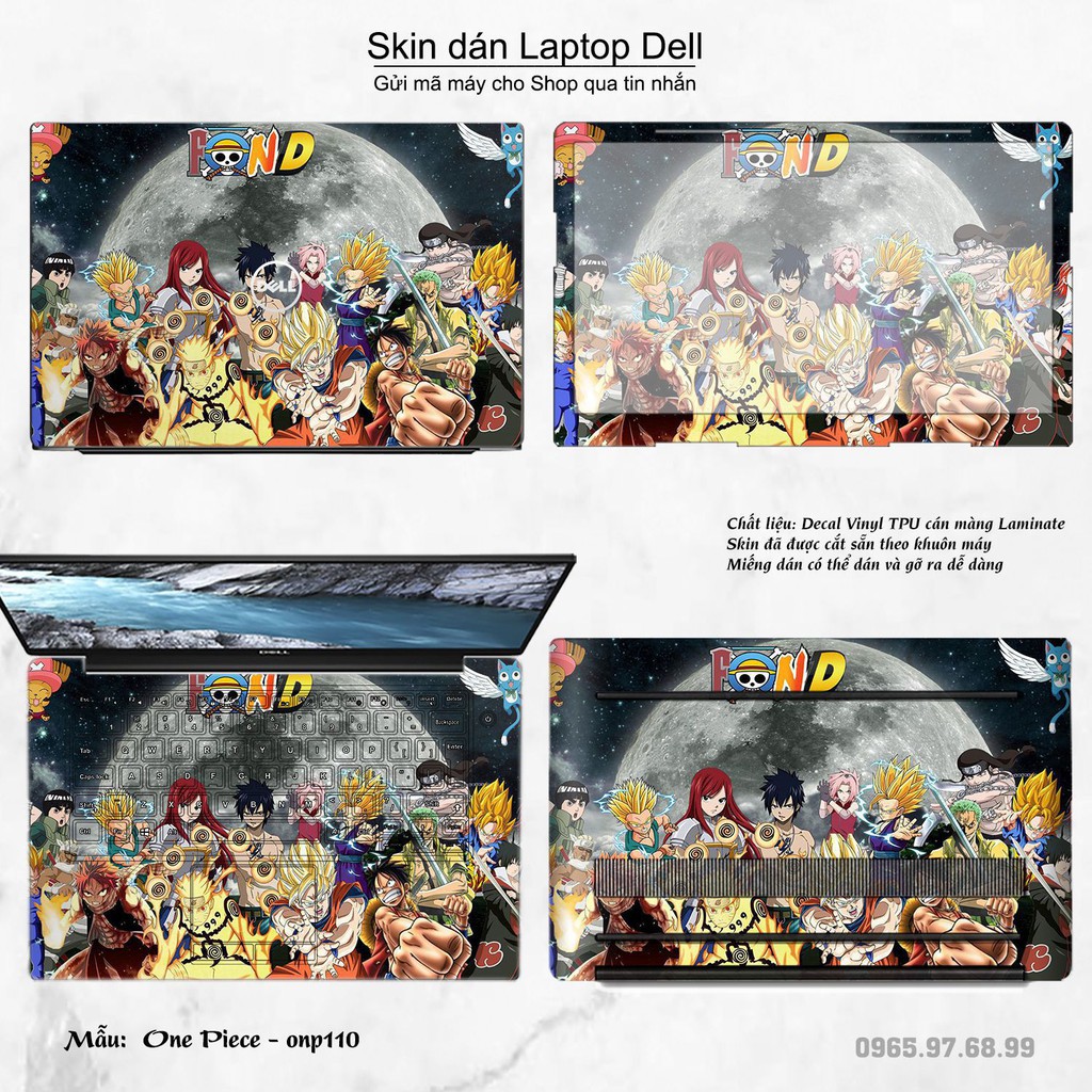 Skin dán Laptop Dell in hình One Piece _nhiều mẫu 11 (inbox mã máy cho Shop)