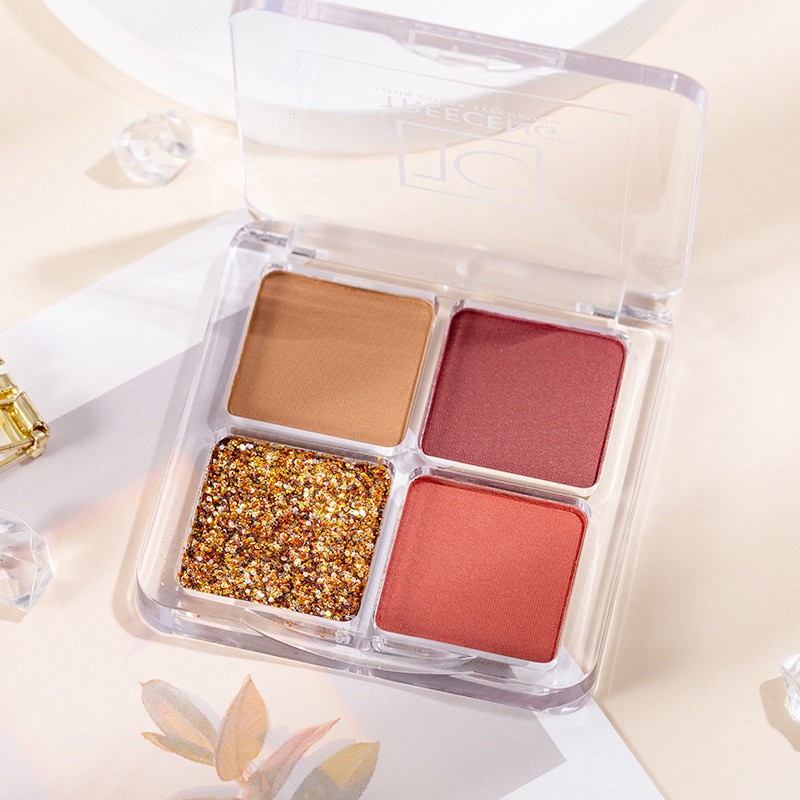 (Hàng Mới Về) Bảng Phấn Mắt 4 Màu Lì Lấp Lánh Trang Điểm Đa Năng | BigBuy360 - bigbuy360.vn