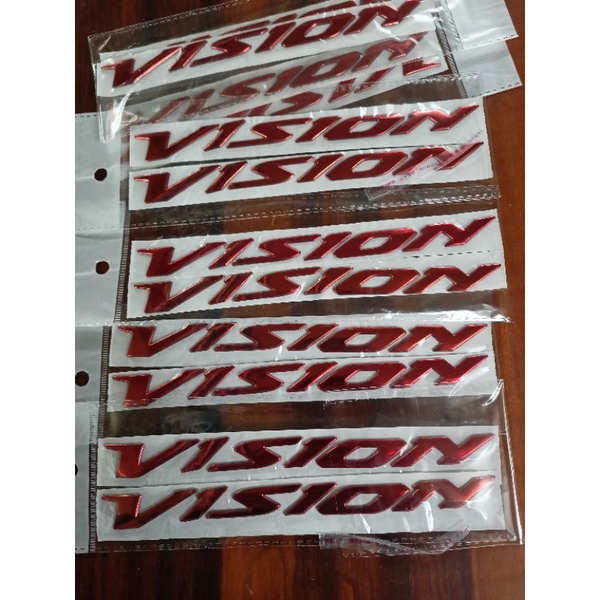 Bộ chữ nổi Vision màu crôm đỏ