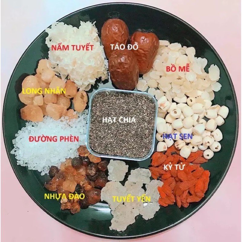 Set Chè Dưỡng Nhan 13 Món Nấu Được 12 Chai 400g