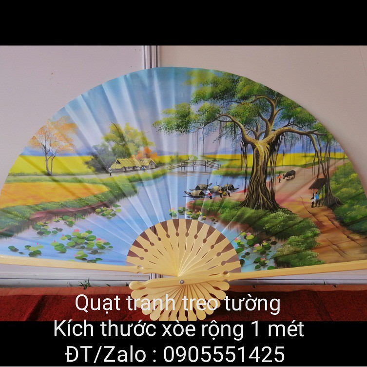 Quạt tranh treo tường vẽ tay. Quà tặng  Tân gia, khai trương, Sinh nhật, quà cưới. Quà tặng thầy cô 20/11, Quà 8/3, tết