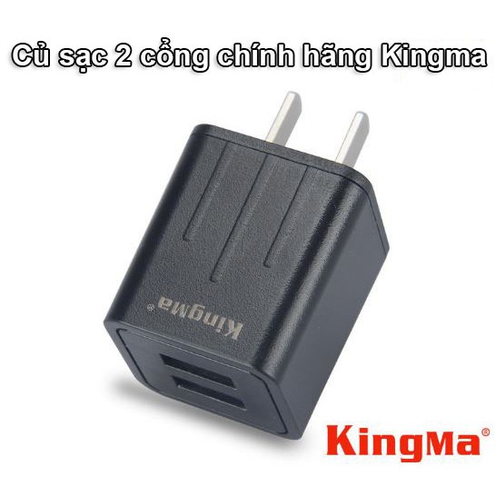 Củ sạc đôi máy ảnh, điện thoại chính hãng Kingma