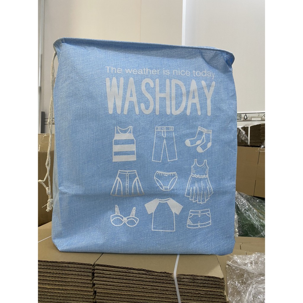 Giỏ Đựng Quần Áo Bằng Vải Cỡ Lớn, Túi Đựng Chăn Màn Đa Năng Washday Có Thể Gấp Gọn Vintage Xinh Xắn