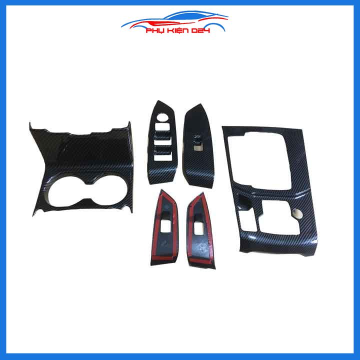 Ốp nội thất cho xe ô tô CX5, CX-5 2017-2018-2019-2020-2021-2022 vân Cacbon ABS bảo vệ chống trầy xước và làm đẹp xe