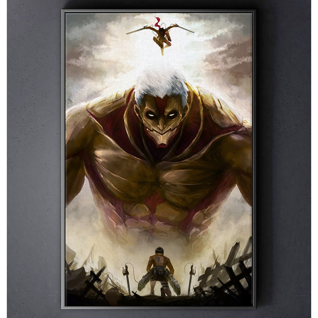 TRANH CANVAS ANIME ATTACK ON TITAN treo tường in theo yêu cầu - REINER