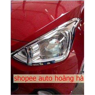 hyundai grand i10 ốp viền đèn pha mạ crom