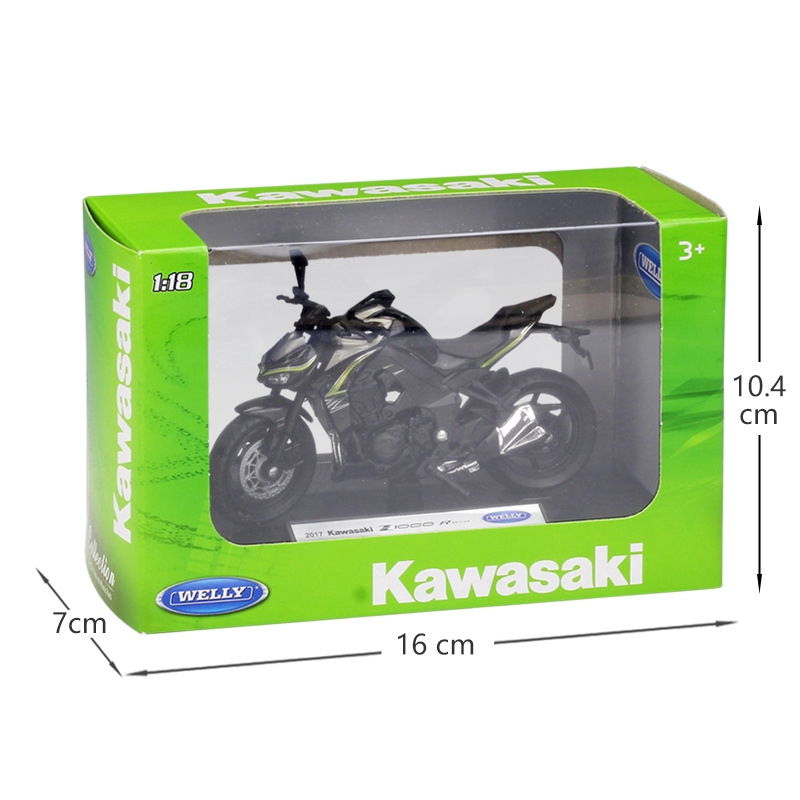 WELLY di 1:18 2017 Mô hình xe máy hợp kim Kawasaki Z 1000 R