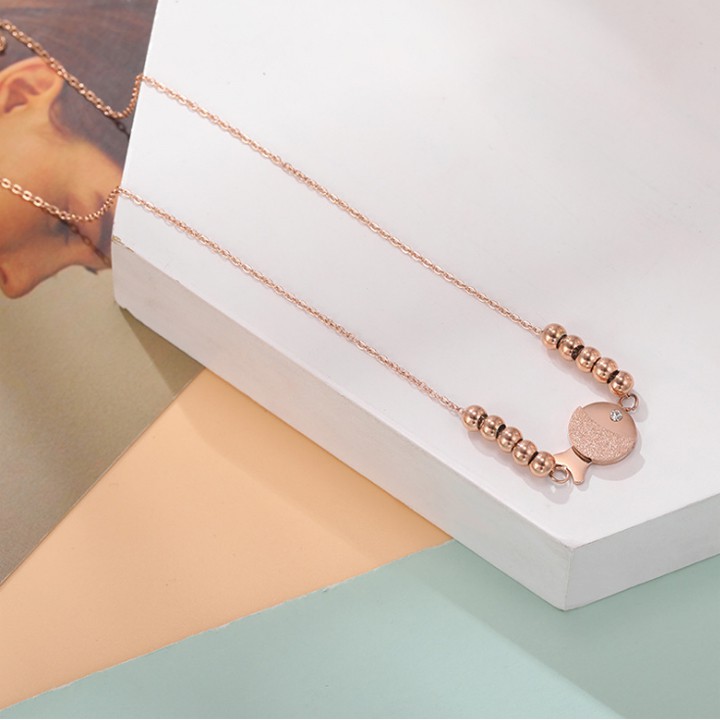 Dây chuyền nữ titan cao cấp hình con cá lớp phun cát siêu đẹp, bền màu, hợp thời trang