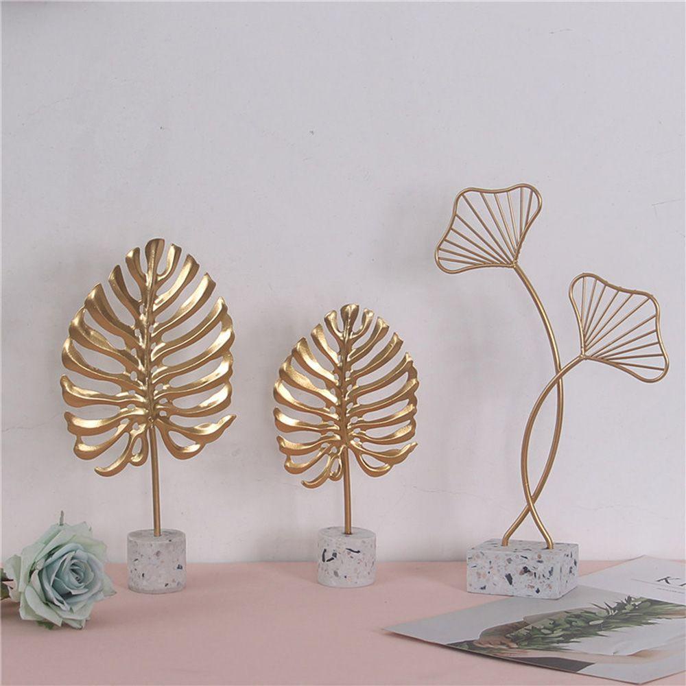 CONOPERY  Gingko Đồ trang trí Điêu Khắc Để Bàn Trang Trí Phòng Khách Phong Cách Bắc Âu Hiện Đại|Phụ Kiện Sắt Rèn Luyện Trí Não Tiện Dụng