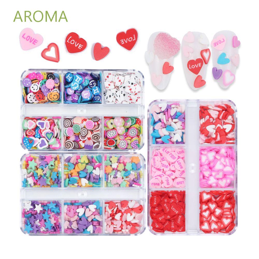 [Hàng mới về] Phụ kiện trang trí móng bằng đất sét mềm họa tiết trái tim 3D chủ đề halloween trang trí diy dành cho nữ