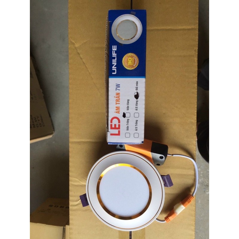 Đèn led âm trần downlight Unilife phi 90/7w đế nhôm tản nhiệt