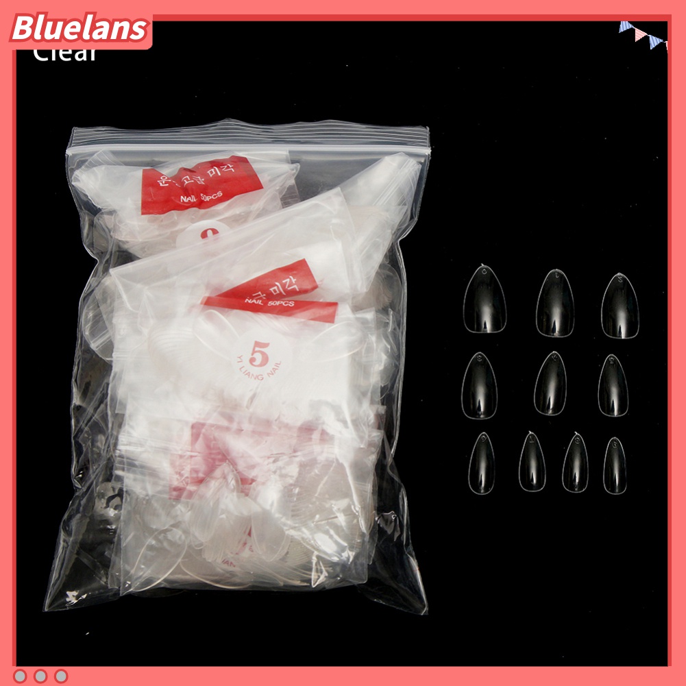 Bluelans♡ Bộ 500 Móng Tay Giả Gắn Trang Trí Nghệ Thuật