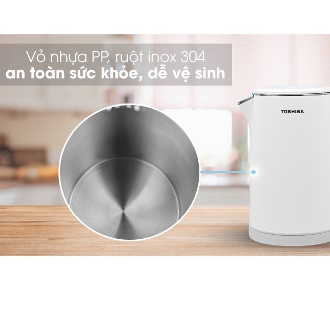 Bình đun siêu tốc 2 lóp Toshiba KT-15DS1PV