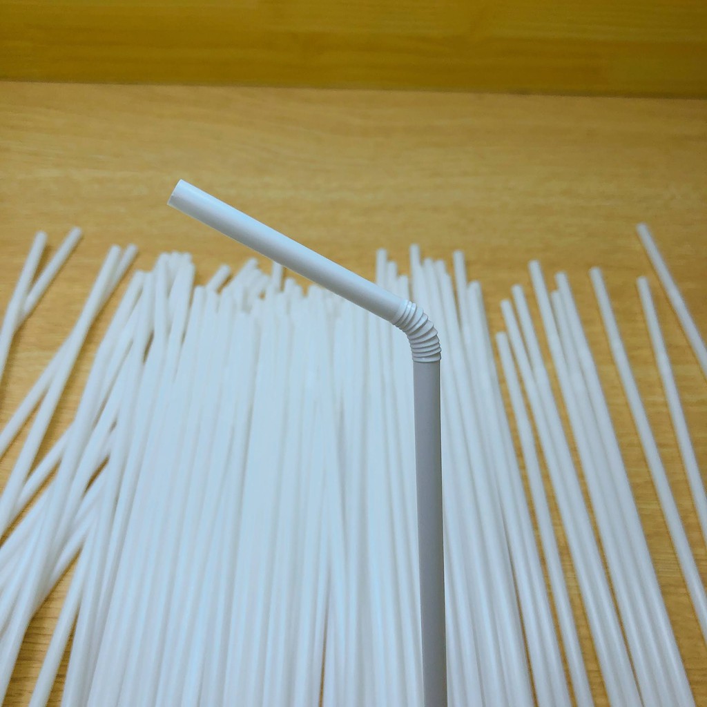 1 bịch ống hút nhựa đầu co 77 ống màu trắng | BigBuy360 - bigbuy360.vn