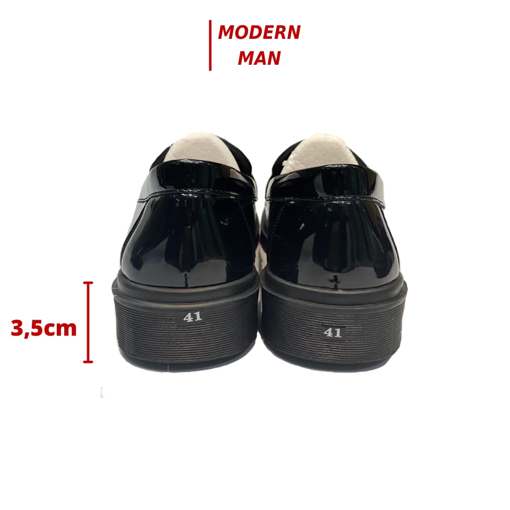 Giày Penny Loafer Da Bóng Đế Kếp Form Fit