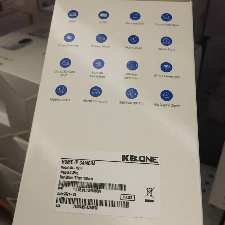 KN-H21PW (KN-H21P) Camera IP WiFi 2.0Mp KBONE, Xoay 360, Đàm Thoại 2 Chiều - Chính Hãng | BigBuy360 - bigbuy360.vn
