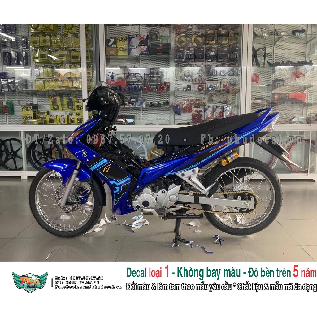Tem rời xe Exciter 2006-2010 Xanh (A)