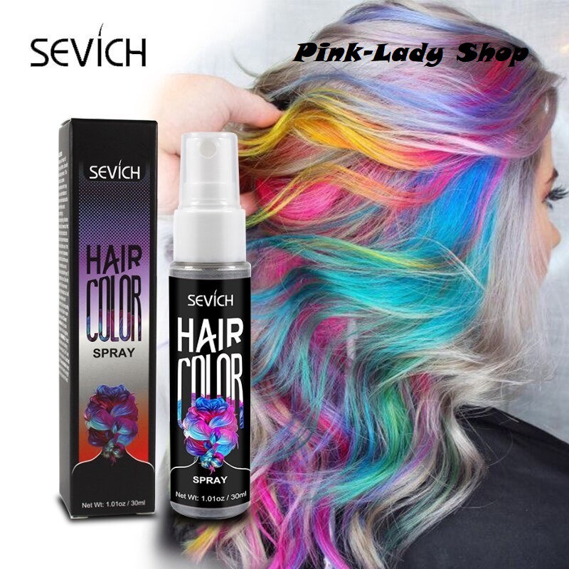 Chai Gôm Xịt Đổi Màu Tóc Màu Tím Tạm Thời Sevich 30ml/Chai Huyền Bí, Quyến Rũ