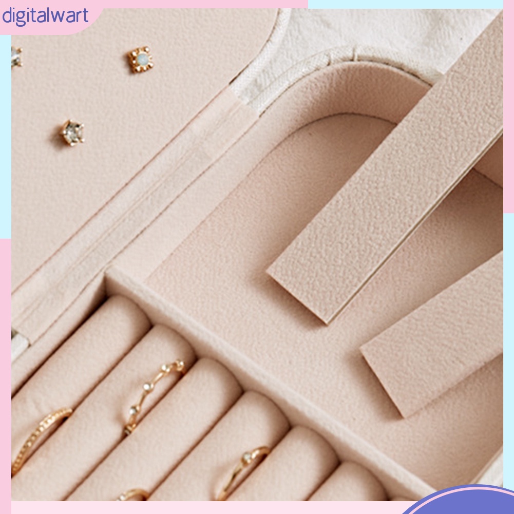 Hộp Đựng Trang Sức Thiết Kế 2 Tầng Mang Theo Du Lịch Tiện Lợi