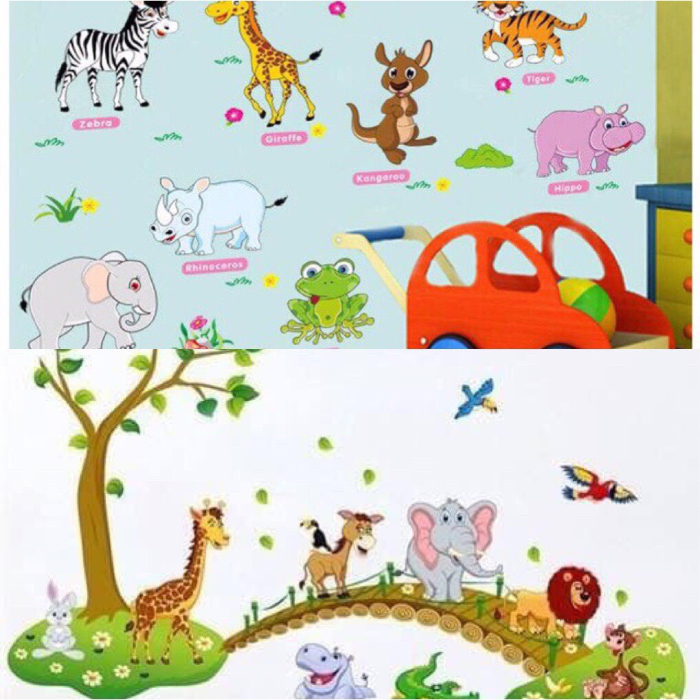 Tranh dán tường decal - combo 2 tranh