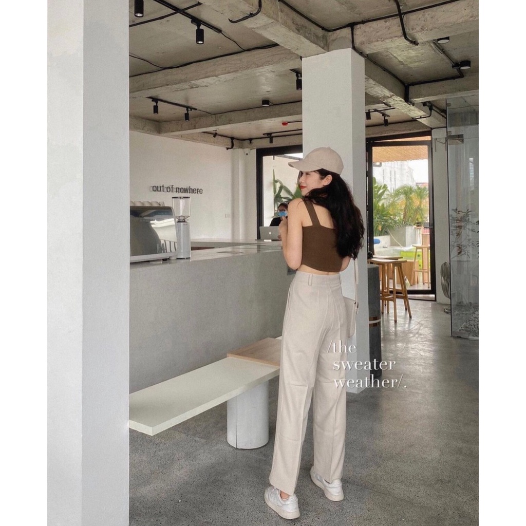 Áo Croptop 2 Dây Bản To Kèm Đệm Ngực Mặc 4 Mùa Siêu Sale - GT32 | BigBuy360 - bigbuy360.vn