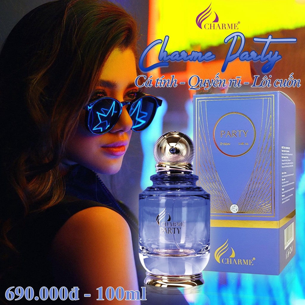 Nước Hoa Nữ CHARME PARTY Hương Thơm Quyến Rũ Dành Cho Các Buổi Tiệc Đêm 100ml