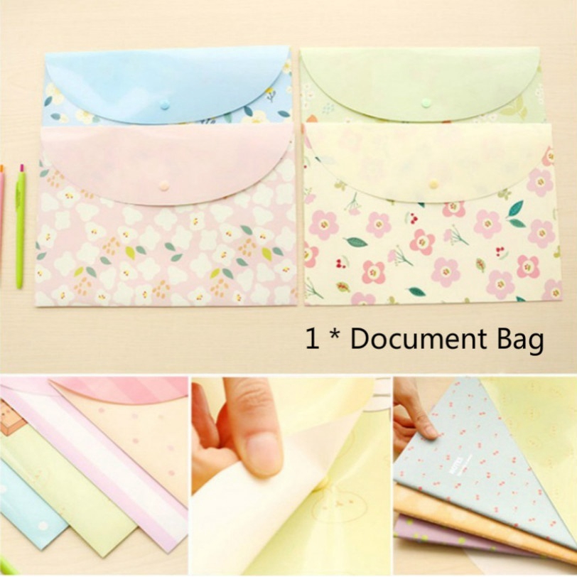 Túi đựng hồ sơ tài liệu in hoạ tiết hoạt hình độc đáo dễ thương cho học sinh văn phòng
