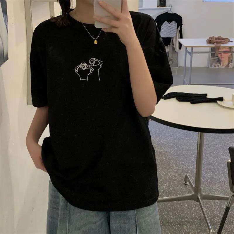 NRVP Áo Thun 100% Cotton Dáng Rộng Thời Trang Hàn Quốc Cho Nữ