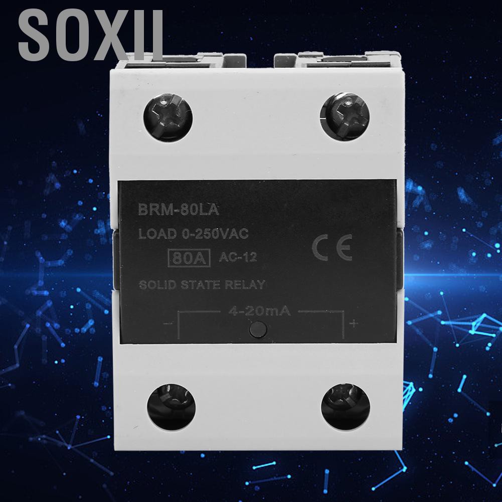 Rơ Le Trạng Thái Rắn Có Đèn Led Stxii Brm-80La Ssr Đầu Vào 4-20ma 0-250vac 40a