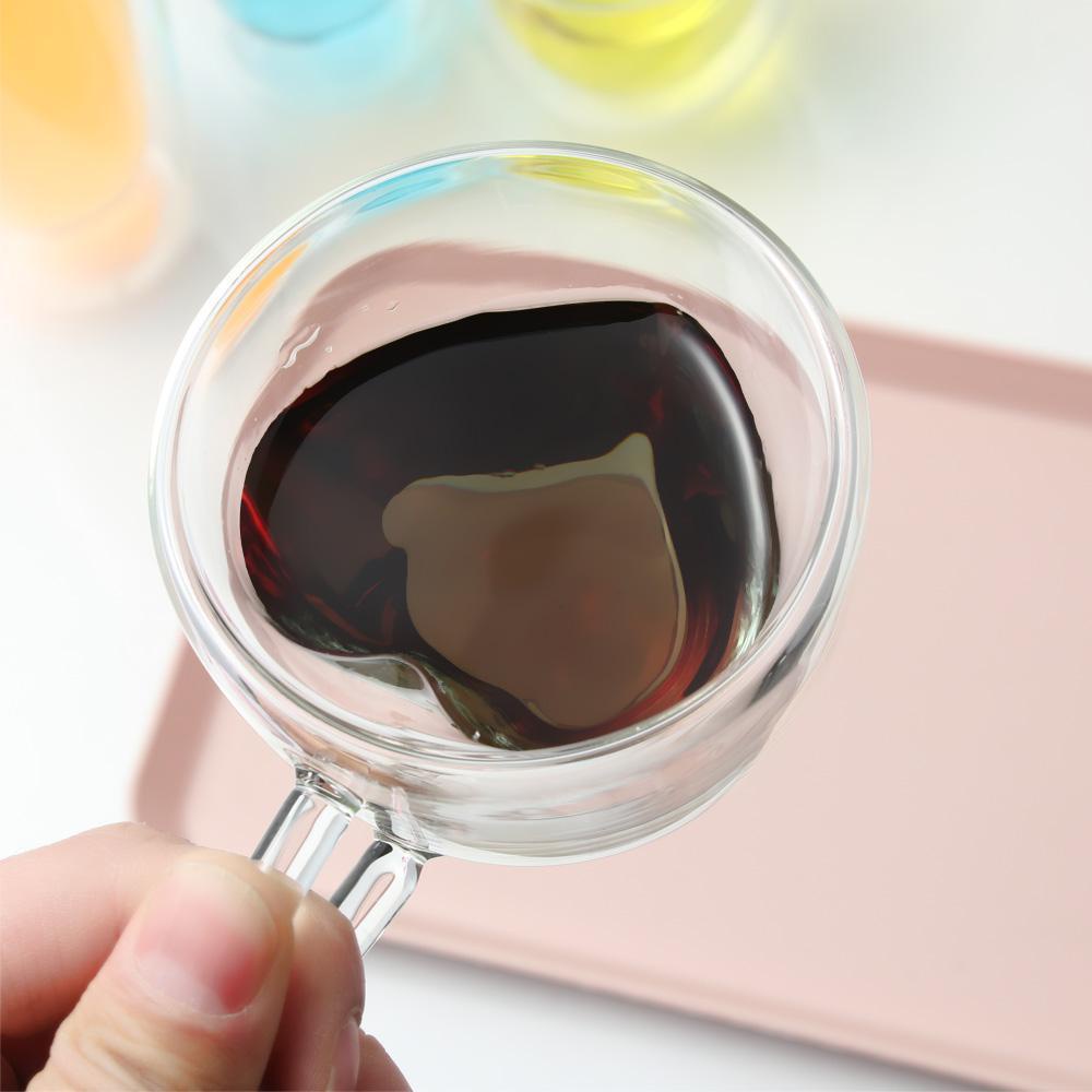 ZAIJIE24 Ly Uống Rượu Hai Lớp Trong Suốt Cách Nhiệt