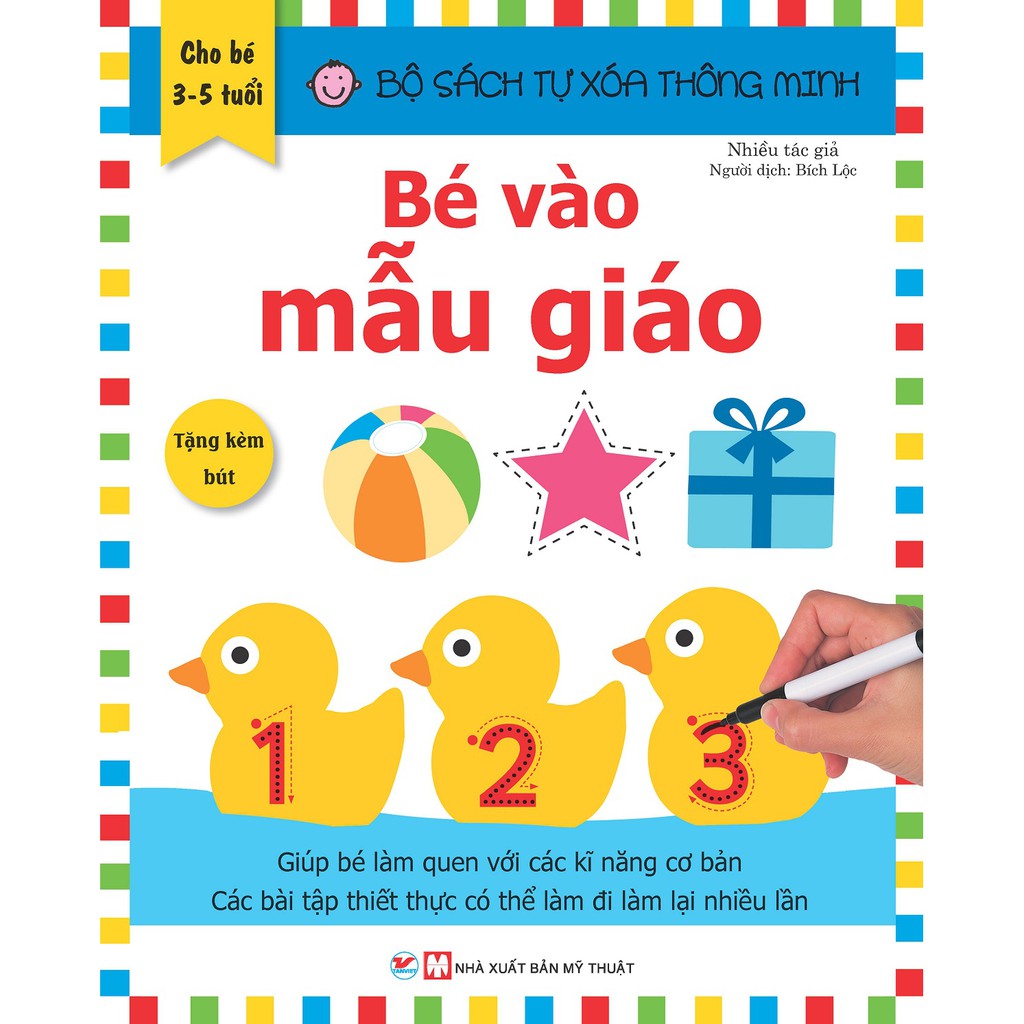 Sách - Bộ Sách Tự Xóa Thông Minh - Bé Vào Mẫu Giáo (Cho Bé 3-5 Tuổi) - Nhà sách Tân Việt