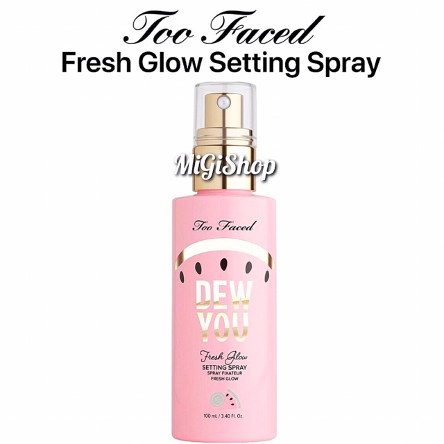 [Hàng Mỹ] Xịt Khoá Nền Giữ Lớp Makeup Dew You Fresh Glow Setting Spray 100ml