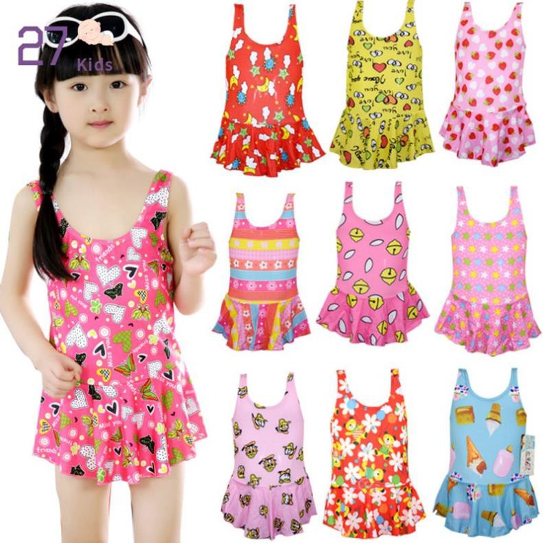 Đồ Bơi Bé Gái 1 Mảnh Liền Thân Quần Váy Nhiều Màu Đáng Yêu Size Từ 10kg Đến 30kg BB006