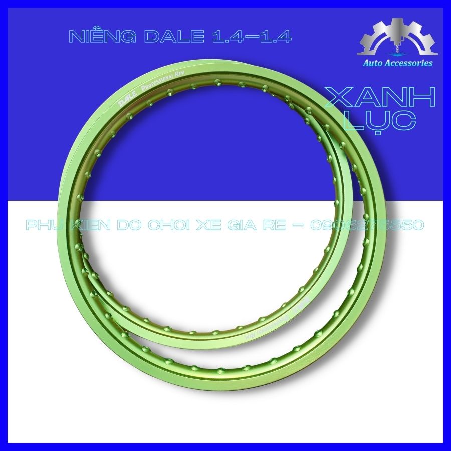 Nieng Dale bảng 1.4-1.4 Màu Xanh Lục Cực Đẹp Cực Chất, Rất thích hợp anh em lên Căm Đùm Niềng - TẤT CẢ MỌI DÒNG XE