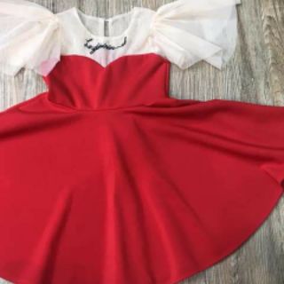 Set đầm mẹ bé chữ thêu
