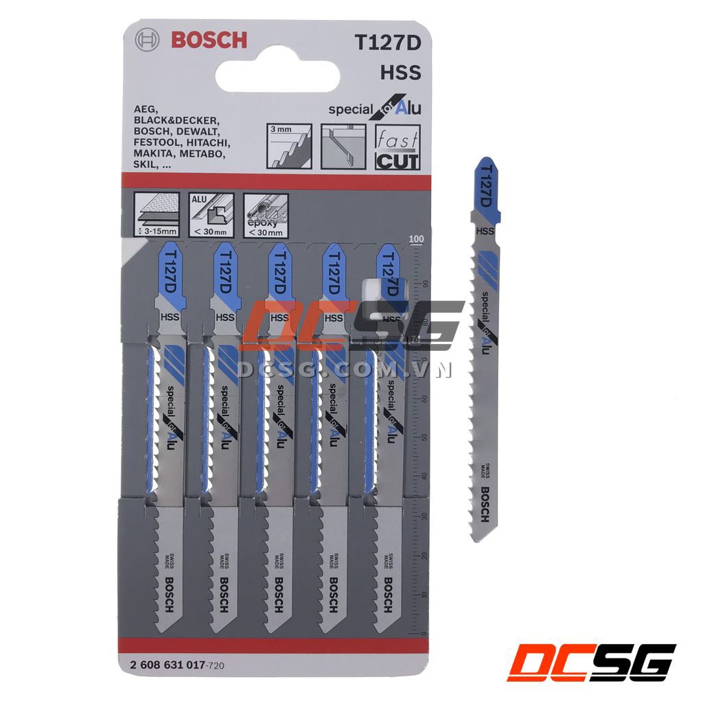  Lưỡi cưa lọng cắt nhôm T127D Bosch 2608631017 (01 lưỡi) | DCSG