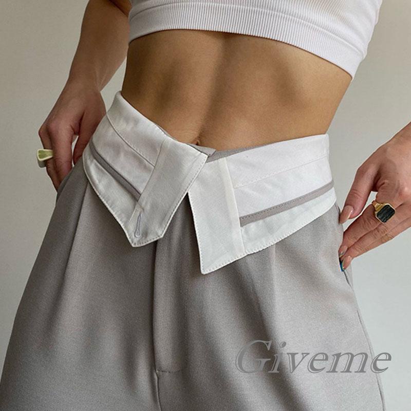 Quần Dài Nữ Lưng Cao Ống Rộng Thời Trang Hàn Quốc